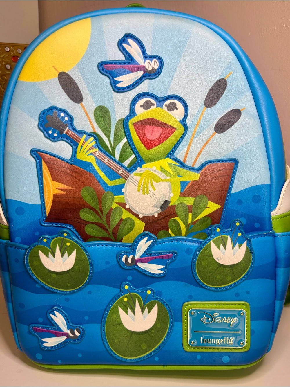 Loungefly Blue Kermit Pond Mini Backpack